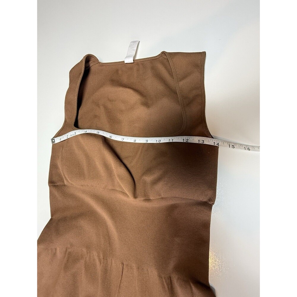 Y2K Brown Corset Bustier Wide Leg Jumpsuit Bodycon Stretchy Women’s L - Picture 7 of 7